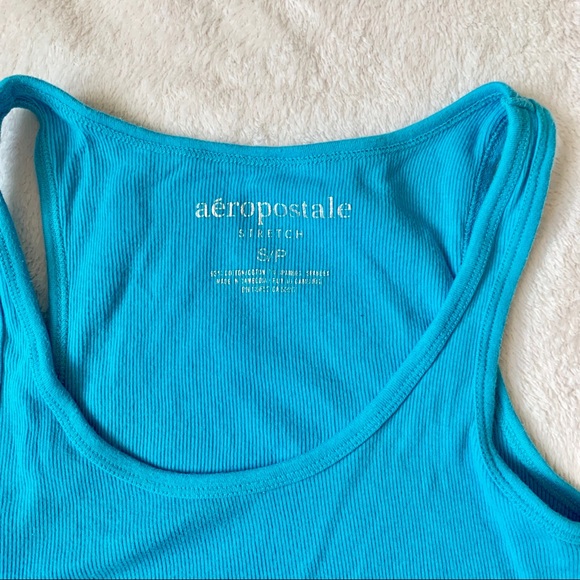 🍍 Aeropostale basic blue tank top size S - Picture 4 of 5